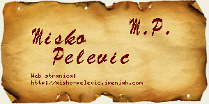 Miško Pelević vizit kartica